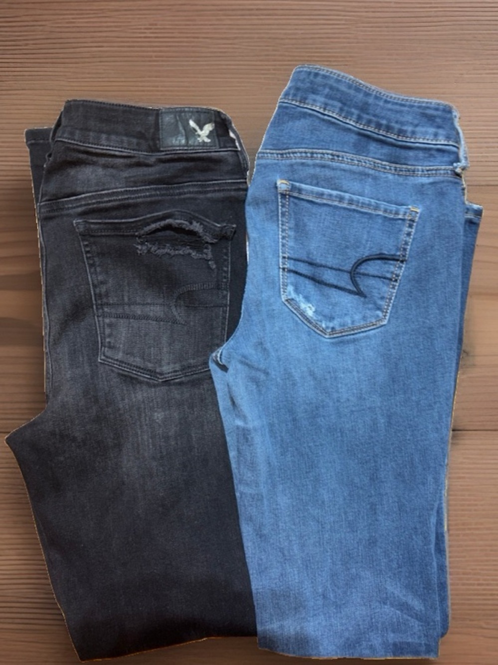 Bundle of American Eagle Outfitters Distressed Hi Rise Jeggings, Women’s size 8
